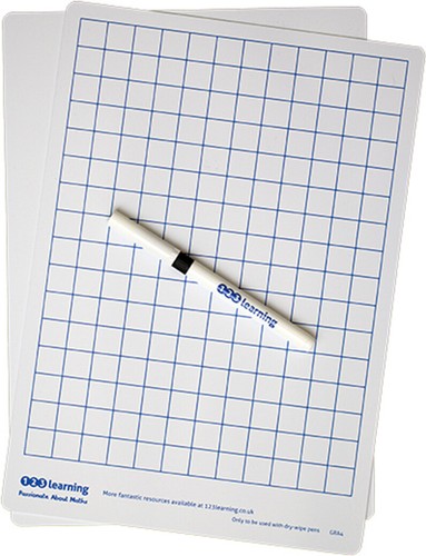 Grid whiteboard and pen - and,