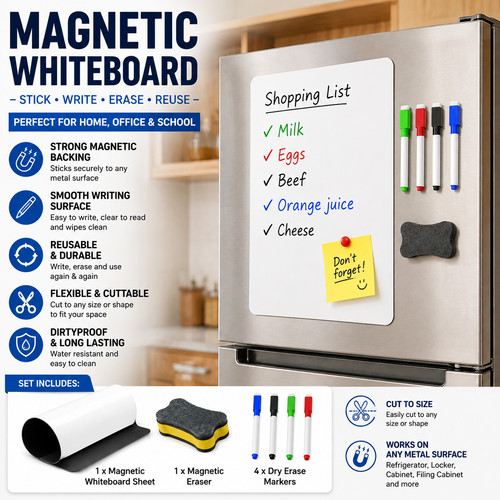 Magnetic whiteboard fridge - magnetic,