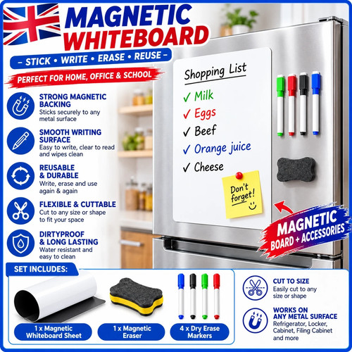 Magnetic whiteboard fridge - magnetic,