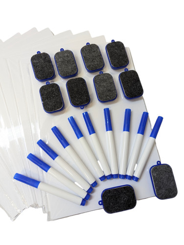 Dry wipe boards with - with, pens